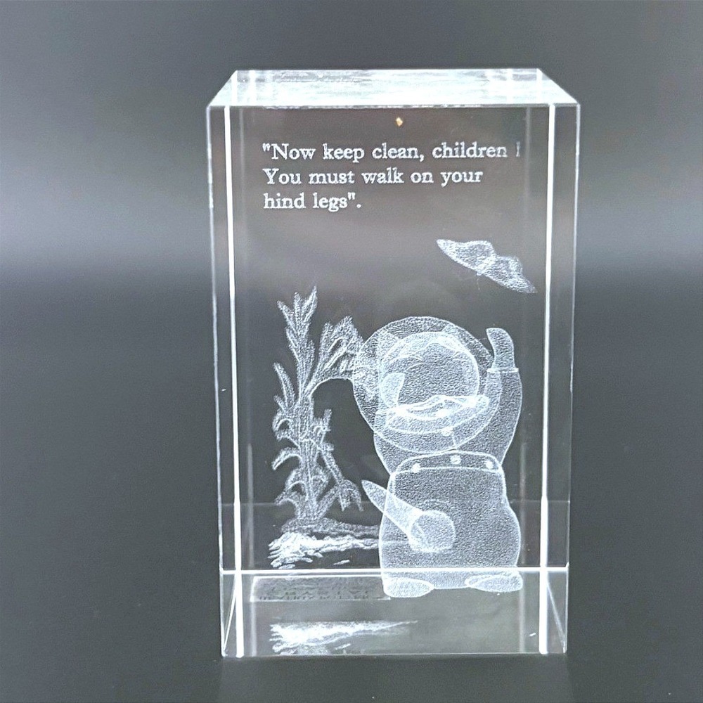 Beatrix Potter Crystal Treasures Country Artists 3D Etched Glass NO BOX